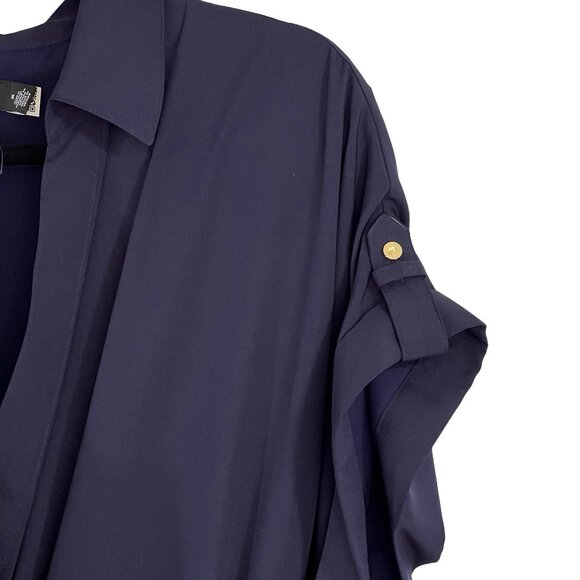 Navy Blue Belted Dress Size 16. Ralph Lauren. Women's A-line Classy Dress. - Picture 15 of 16